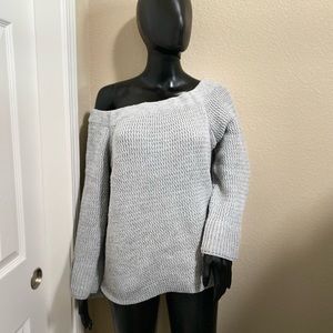 Bold and sexy knitted grey sweater